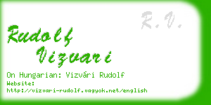 rudolf vizvari business card